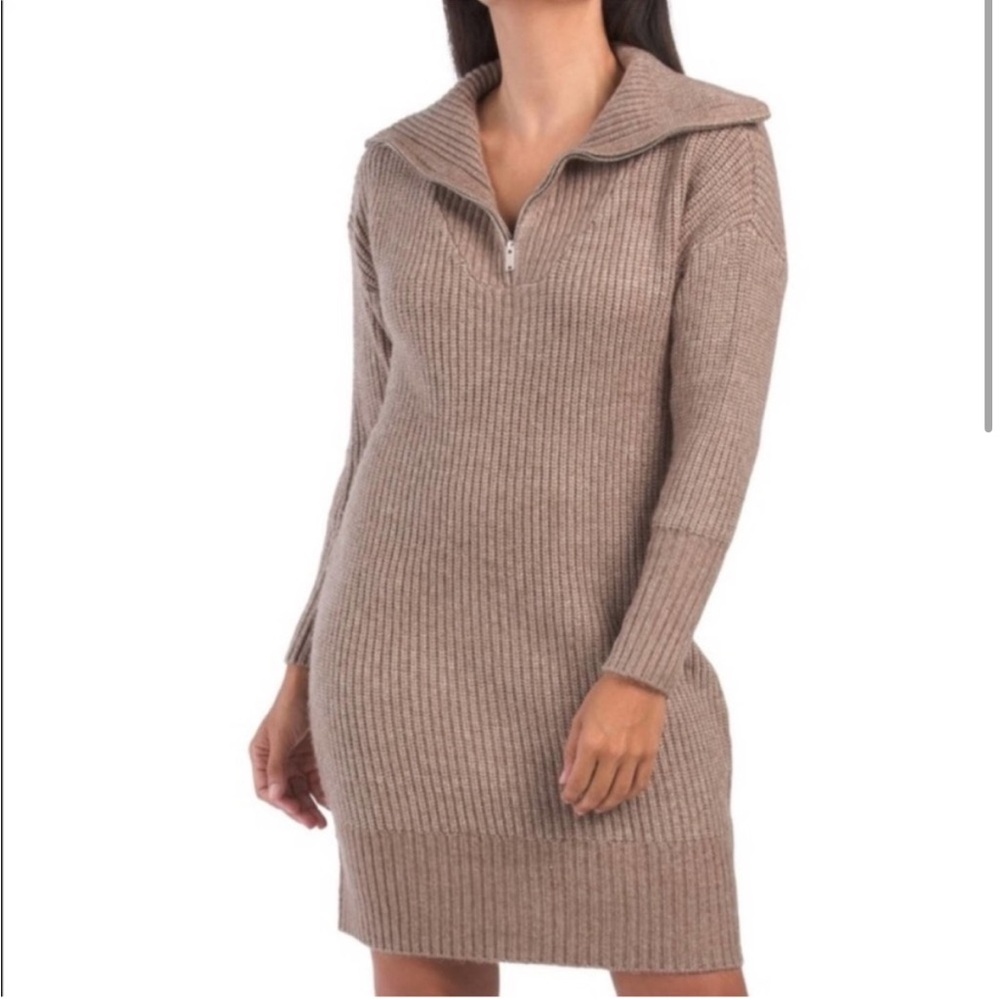Cupcakes and cashmere ribbed sweater dress